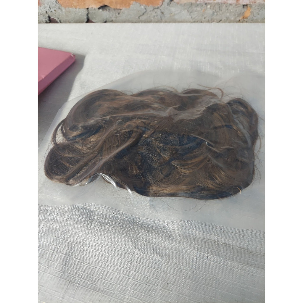 Hair Bun Extension Messy Curly Scrunchie Updo Ponytail Brown Blonde Mix