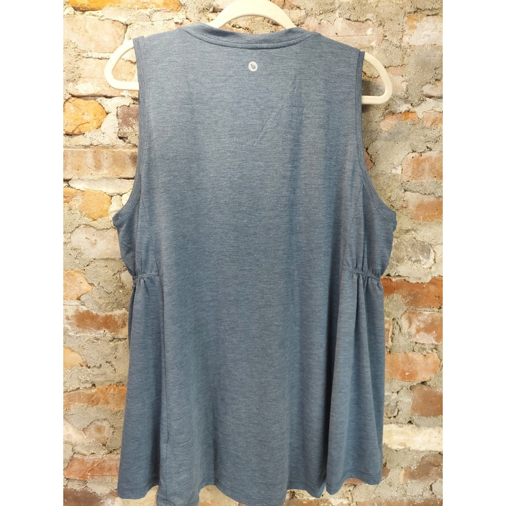 Baléaf Womens Tank Top XL Heather Blue V Neck Sleeveless Flowy Athletic