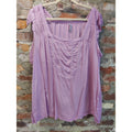 Old Navy Womens Sleeveless Top XXL Lavender Square Neck Pleated Pintuck Cotton