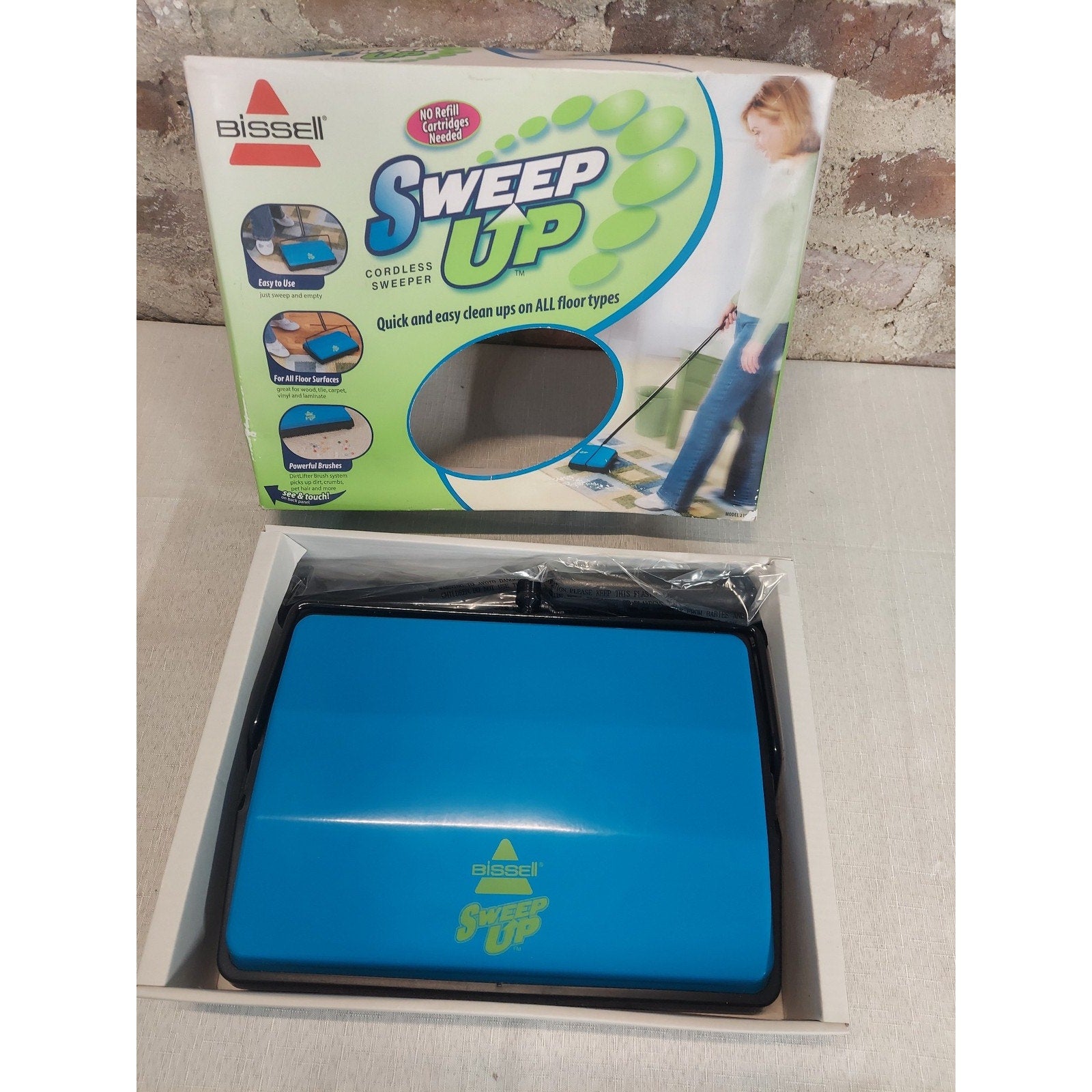 Bissell Sweep Up Cordless Sweeper No Refill Cartridges Needed All Floor Types