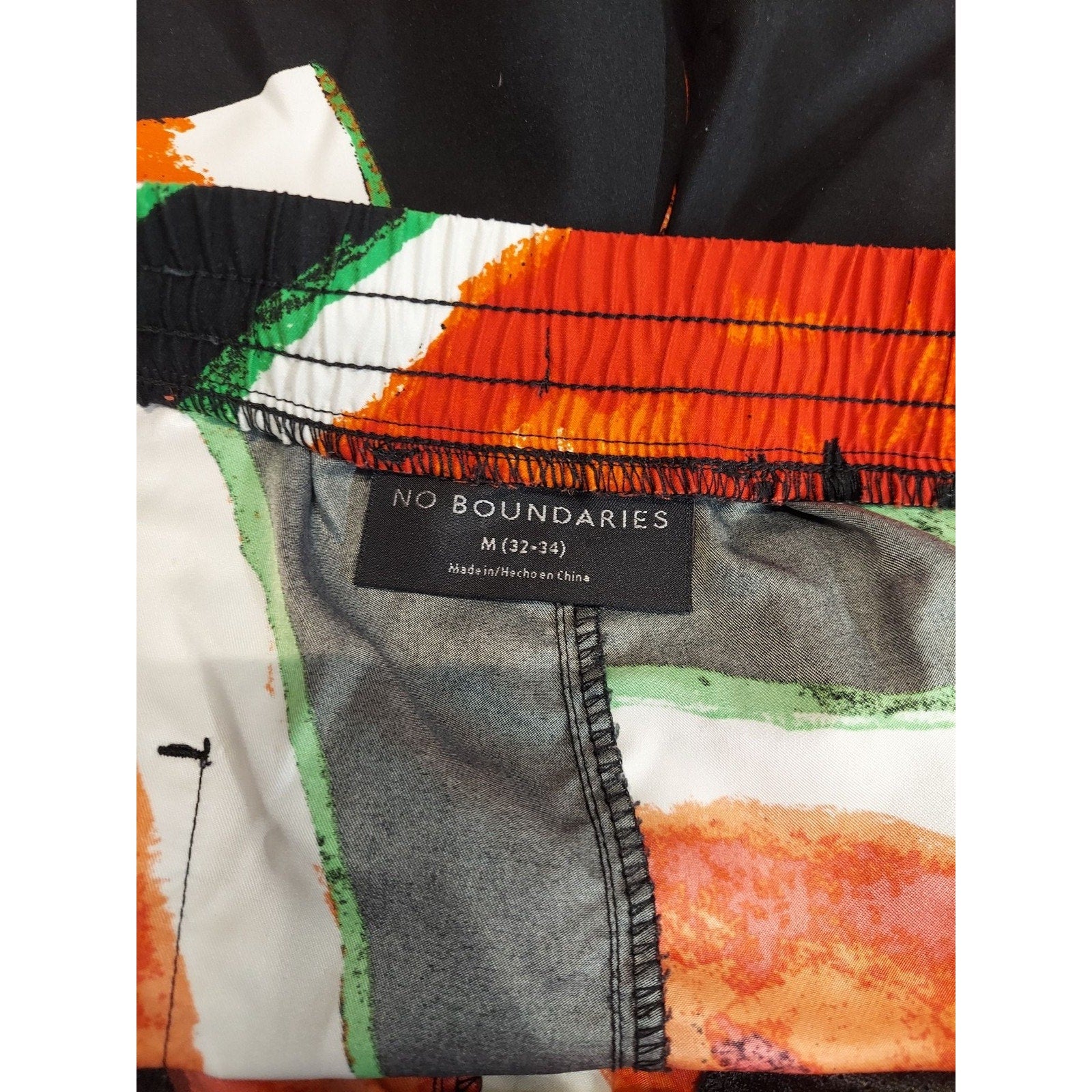No Boundaries Mens Swim Trunks Shorts M 32-34 Multicolor Watermelon Print