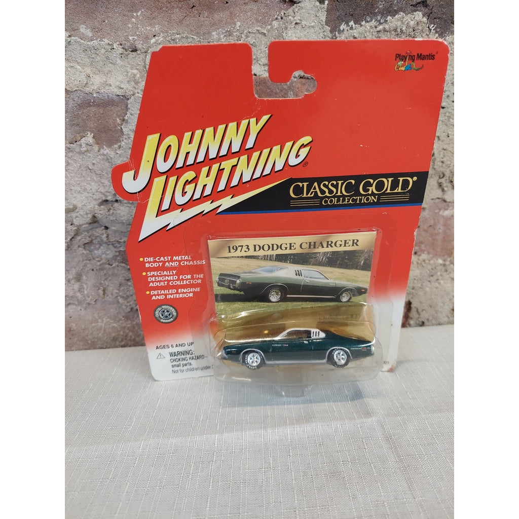 Johnny Lightning Classic Gold 1973 Dodge Charger Playing Mantis Diecast Car 1:64