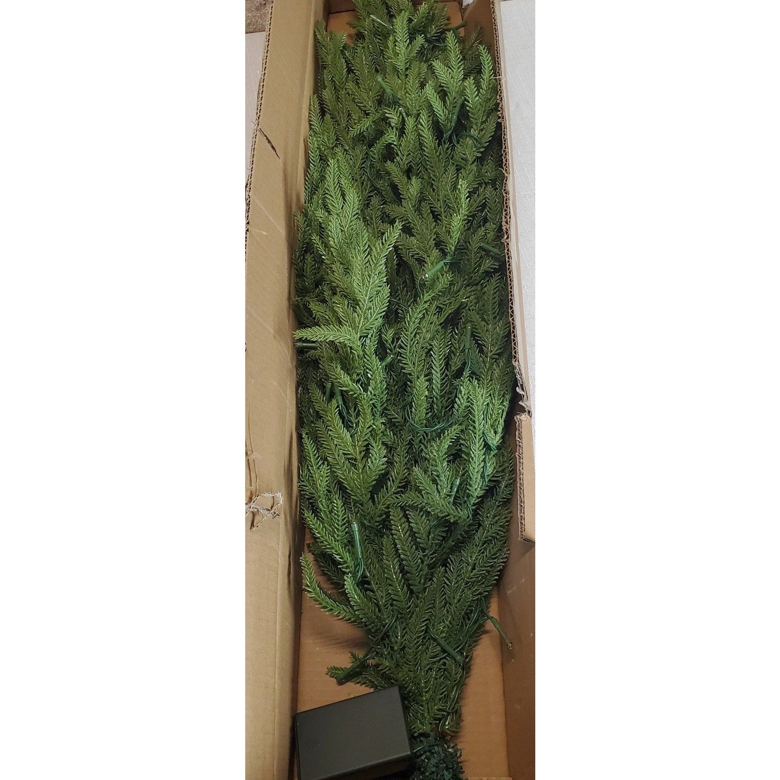 Wall Mounted Half Christmas Tree Pre Lit LED Lights Artificial Green Holiday 3ft