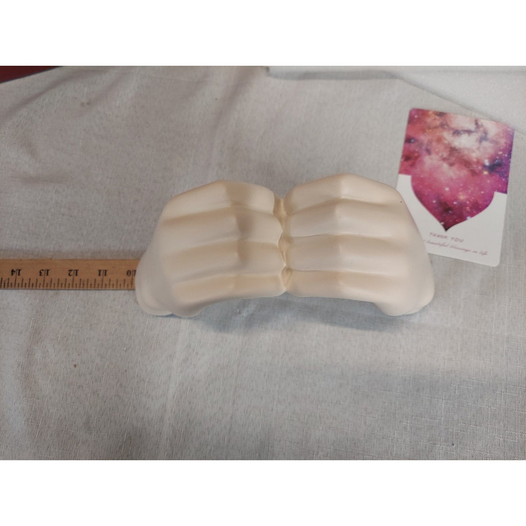 Heart Hands Sculpture Figurine Love Gesture Home Decor Cream Romantic Gift