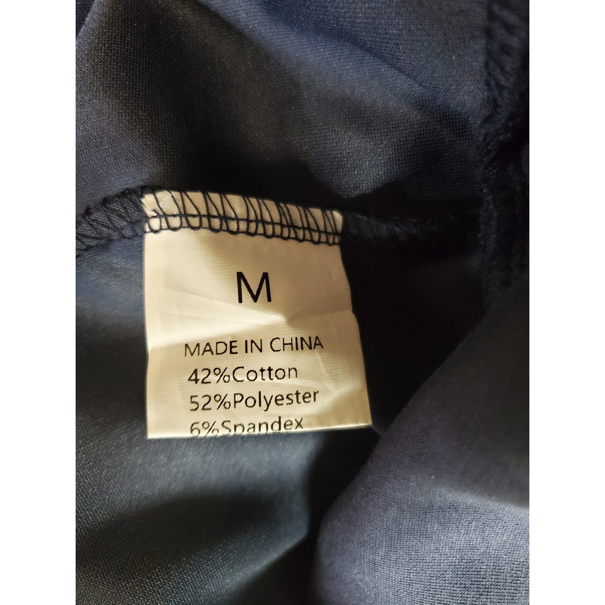 Womens Lounge Set Outfit M Navy Blue Cotton Blend Full Zip Wide Leg Pants