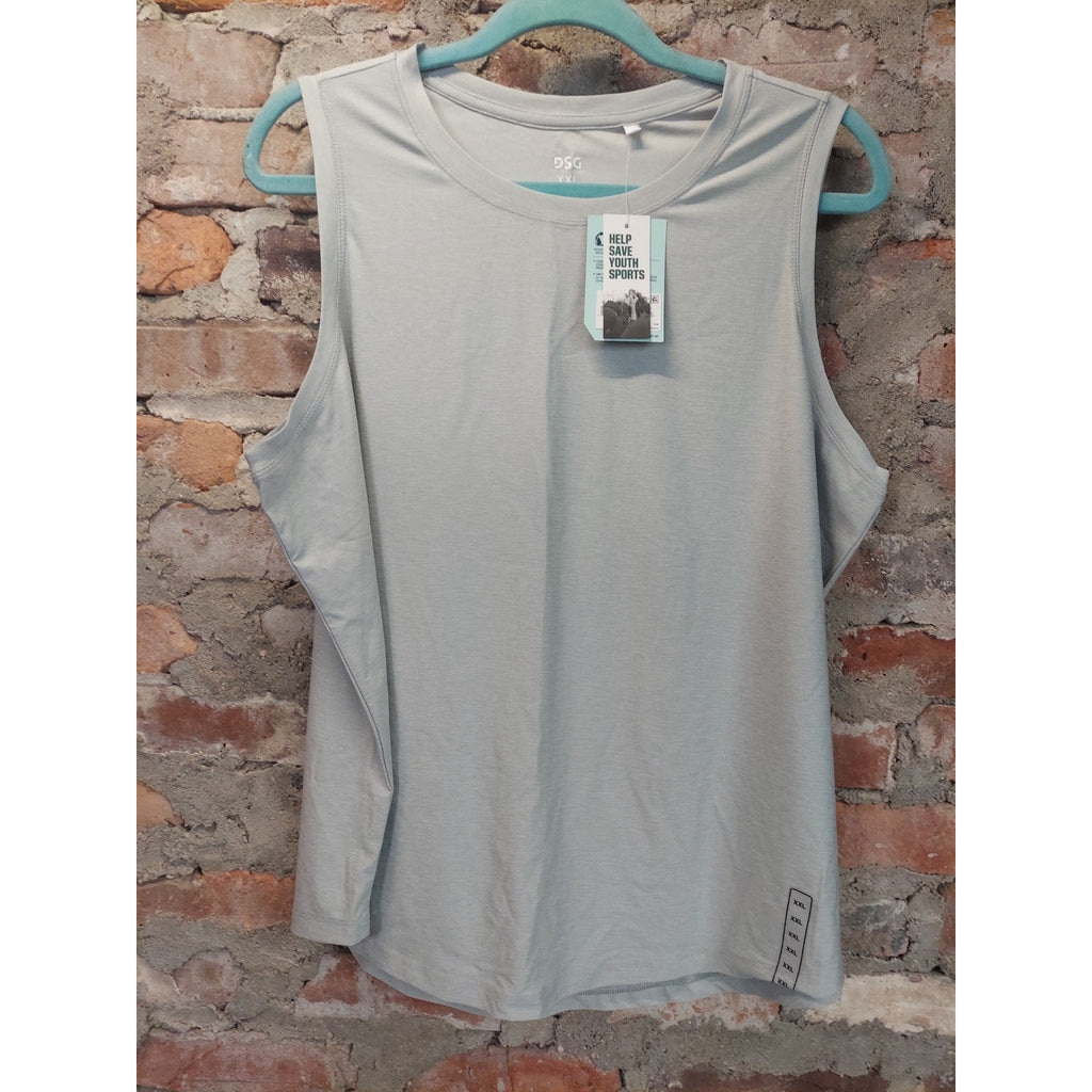 DSG XXL Tank Top Light Blue Moisture Wicking UPF 30+ Athletic Sleeveless NWT
