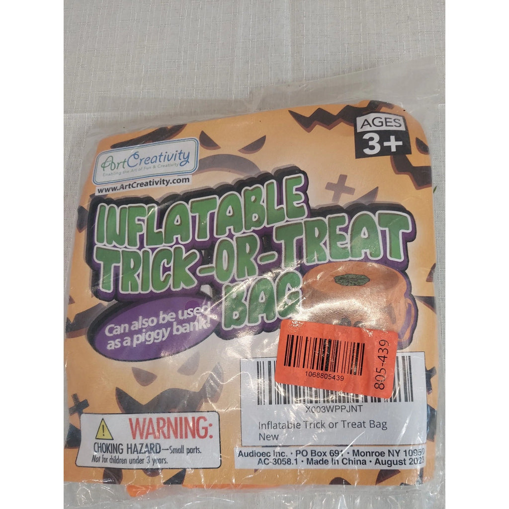 ArtCreativity Halloween Inflatable Trick Or Treat Bag Pumpkin Candy Pail New