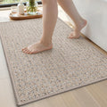 Non Slip Absorbent Quick Dry Bath Mat 24x16 Inch Beige Tan Bathroom Rug