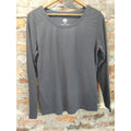 Healing Hands Womens Long Sleeve Scoop Neck Shirt L Grey Comfortable
