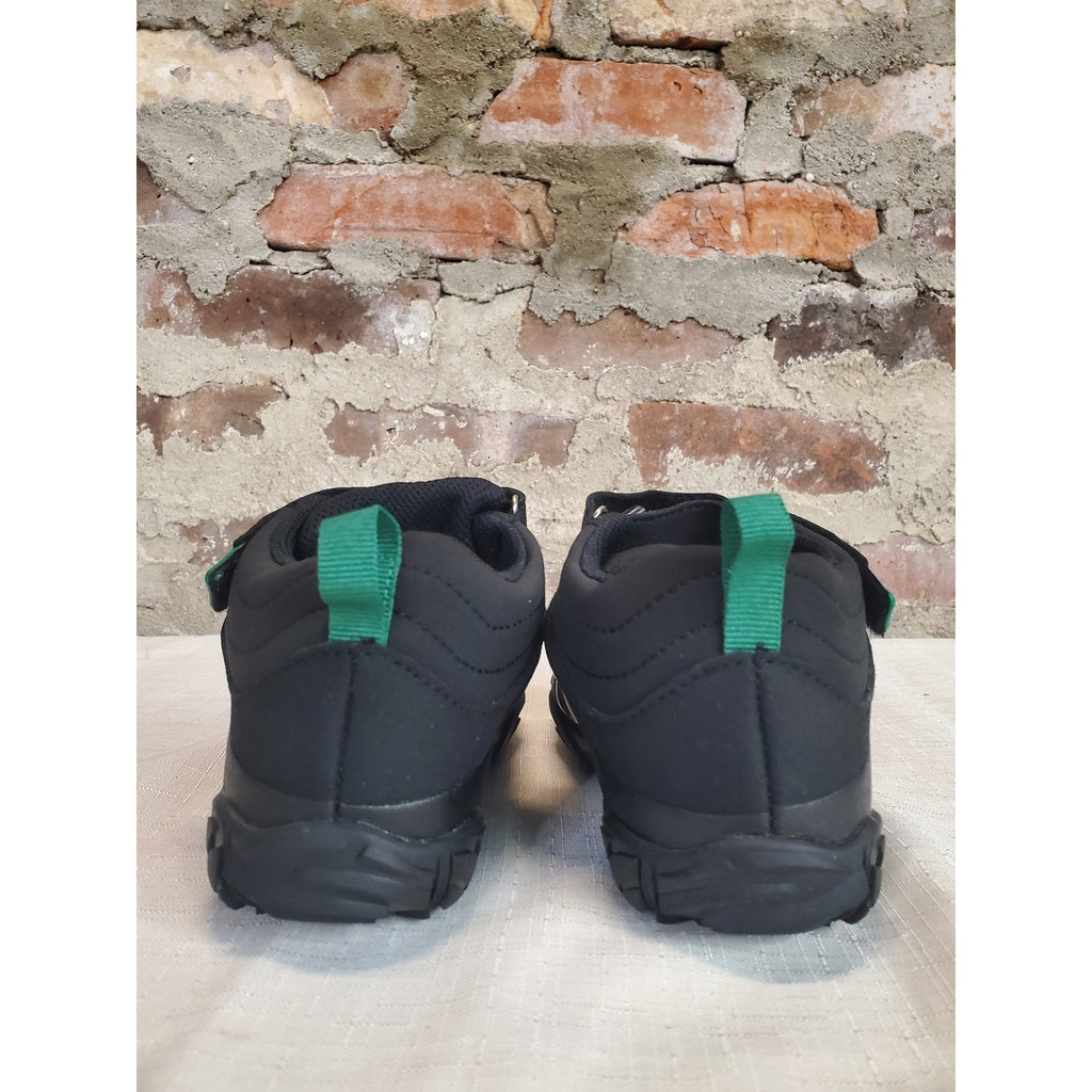 Kids Sneakers Shoes Boots US 12 Black Green Slip On Adjustable Strap Barefoot