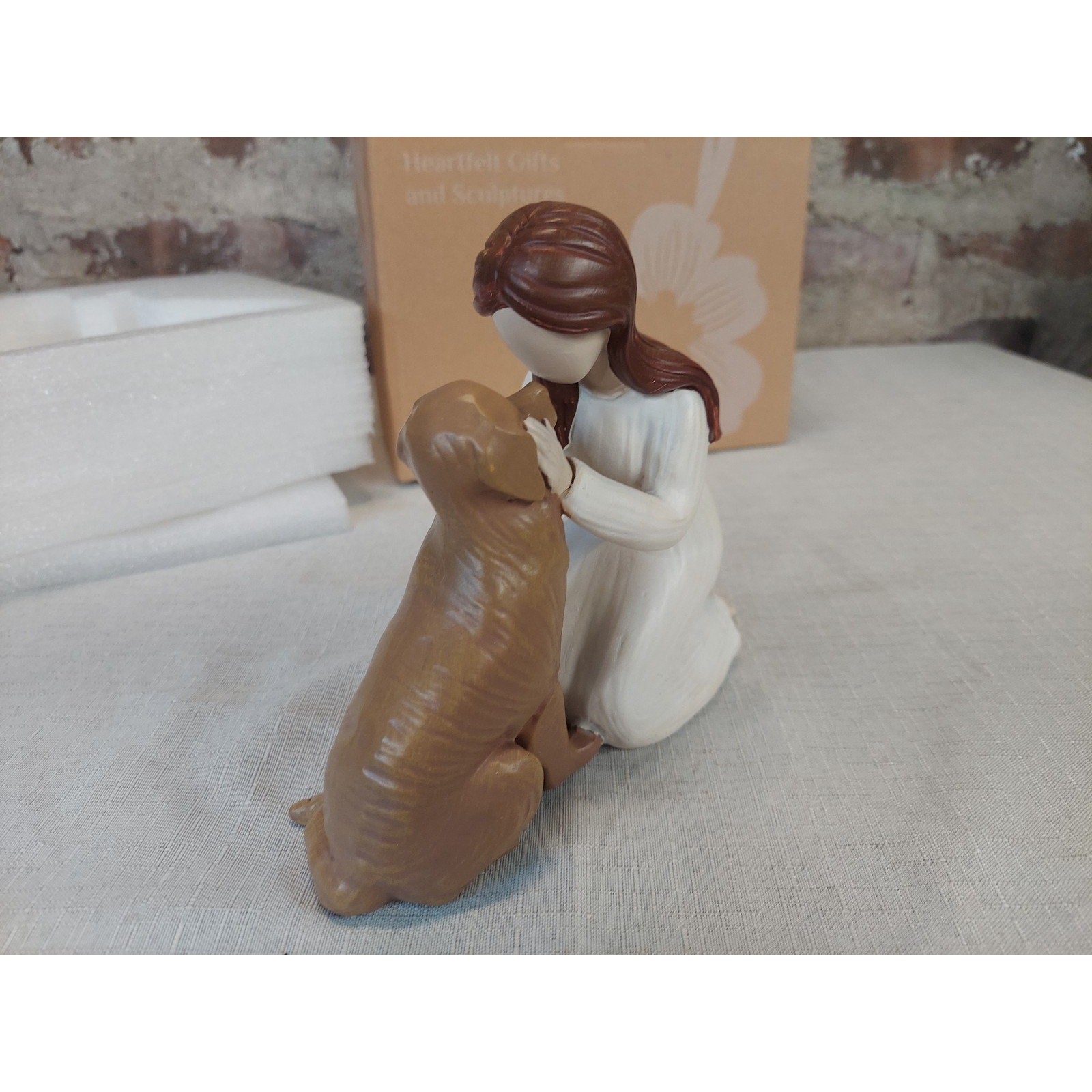 Storieme Figurine Woman Dog Pet Companion Heartfelt Gifts 2022 6.5 Inch Tall
