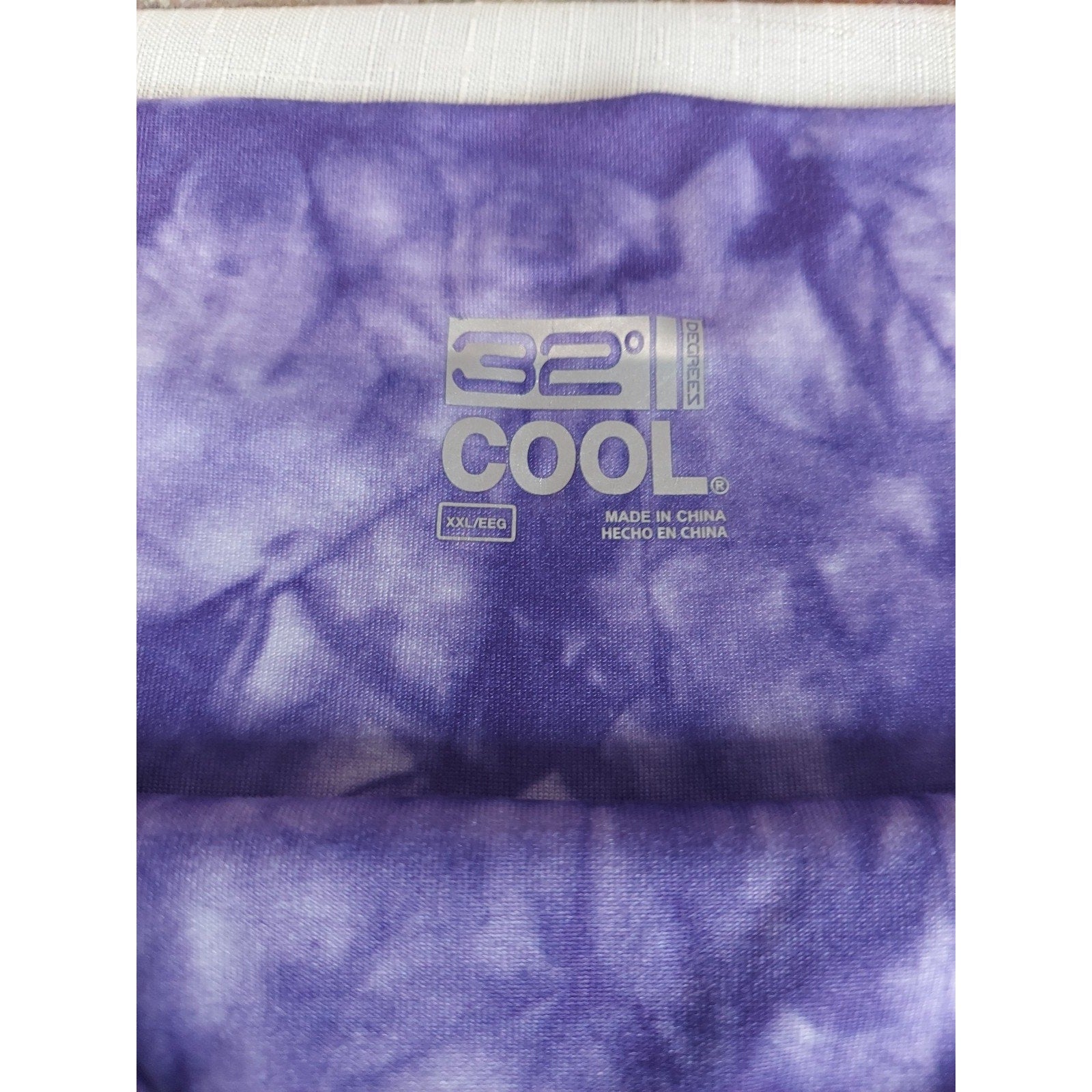 32 DEGREES COOL Womens Biker Shorts XXL Purple Tie Dye Athletic Cycling Yoga