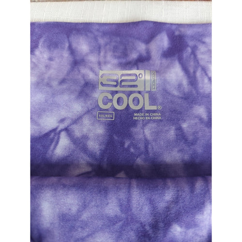 32 DEGREES COOL Womens Biker Shorts XXL Purple Tie Dye Athletic Cycling Yoga