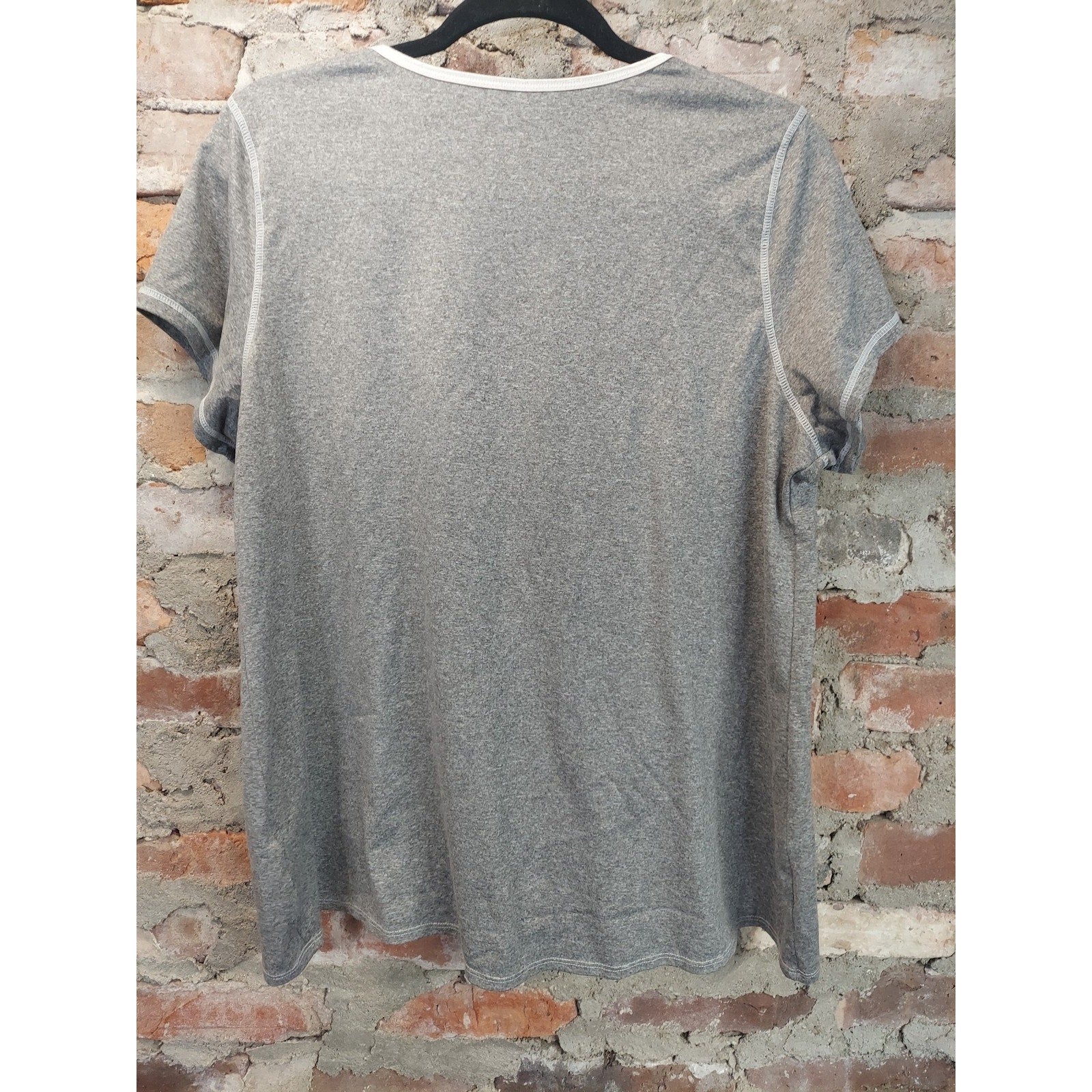 Avenue Womens Plus Size T Shirt 18/20 Gray Paisley Embroidered Top