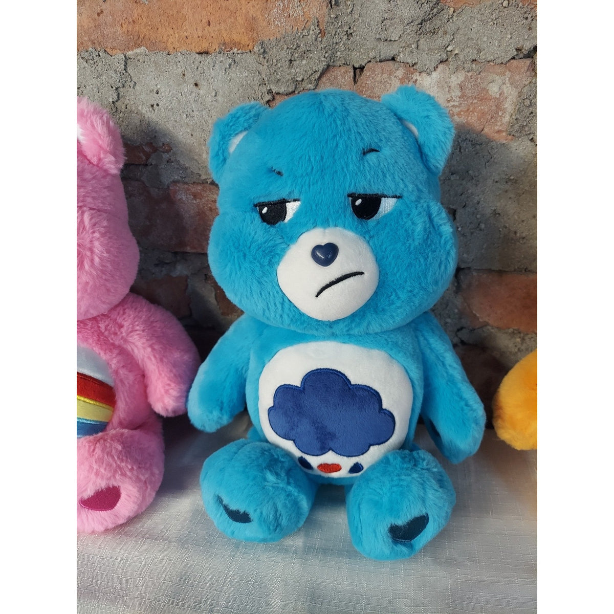 Care Bears Plush Set of 3 Cheer Grumpy Tenderheart Pink Blue Orange Collectible
