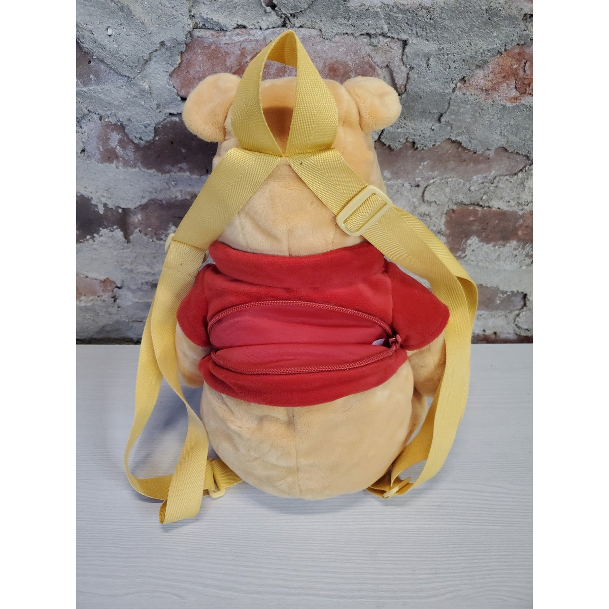 Disney Winnie Pooh Plush Backpack Stuffed Animal 14 Inch Kids Yellow Red
