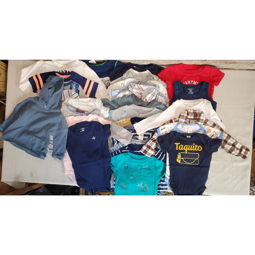 Carters Baby Boys Clothing Lot 6 Months Bodysuits T Shirts Hoodie Multicolor