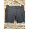 Lee Womens Shorts 18 Medium Black Cotton Spandex Straight Fit Casual