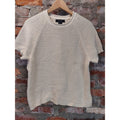 Tahari Womens Short Sleeve Sweater Knit Top Size M Ivory 100% Cotton