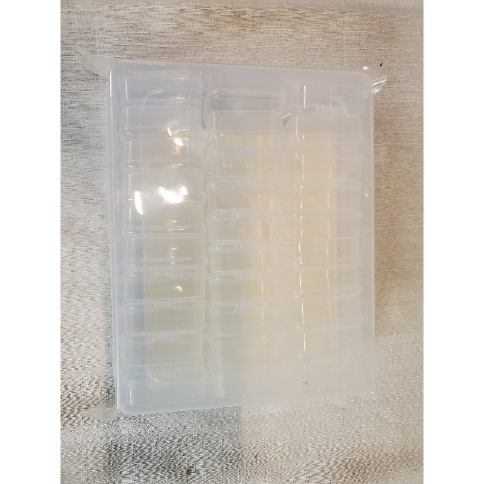 Self Adhesive White Blank Rectangular Labels Sticker Storage Organizer Tray New