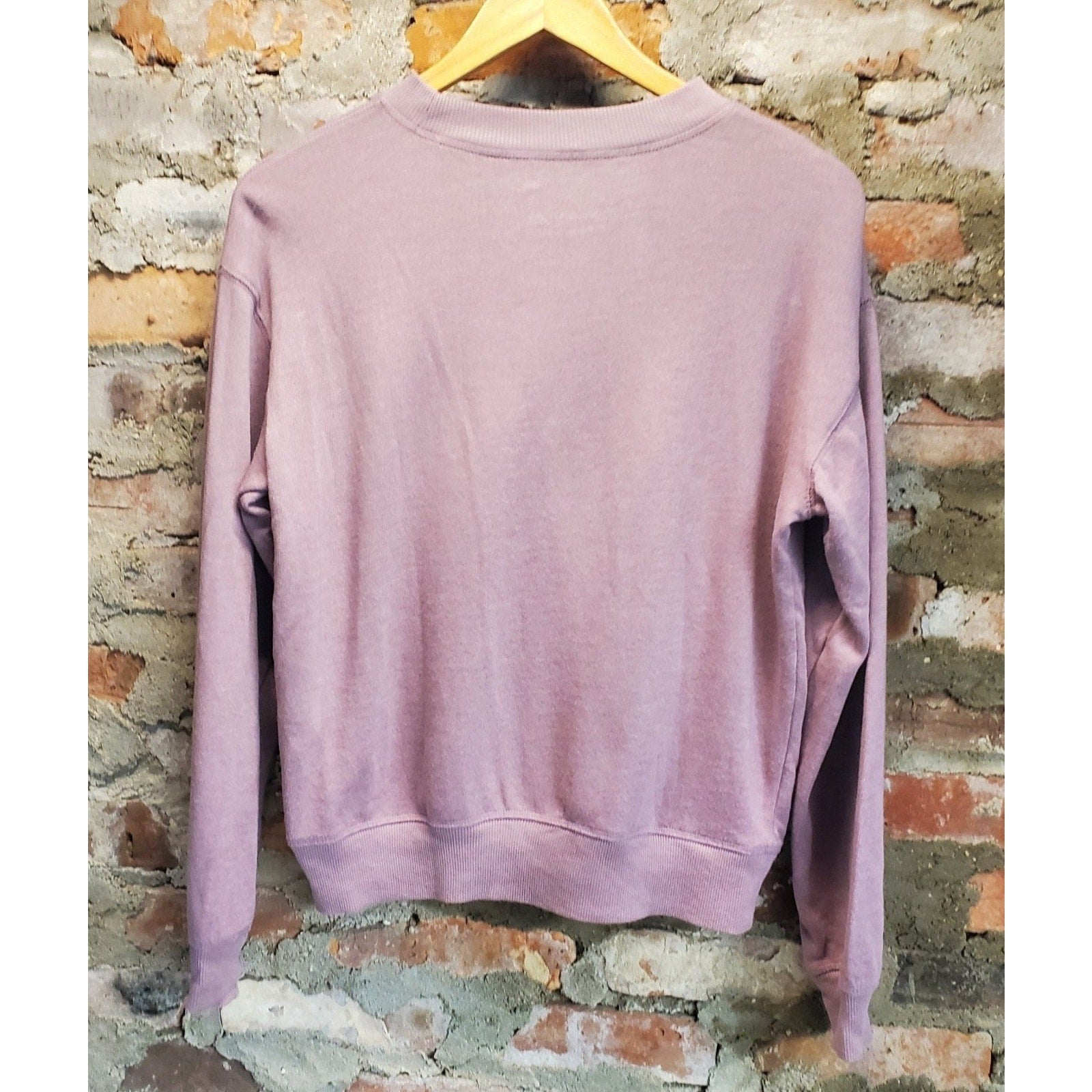 So Womens Sweatshirt M Mauve Lounge Life Crewneck Pullover Relaxed Fit
