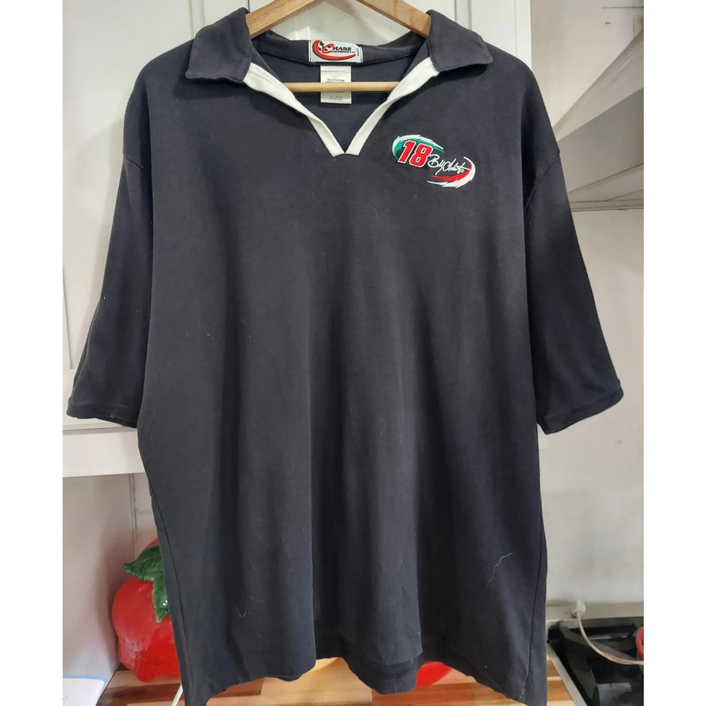 Chase Authentics NASCAR 18 Cyclon Mens Racing Polo Shirt Size 2XL Black Vintage