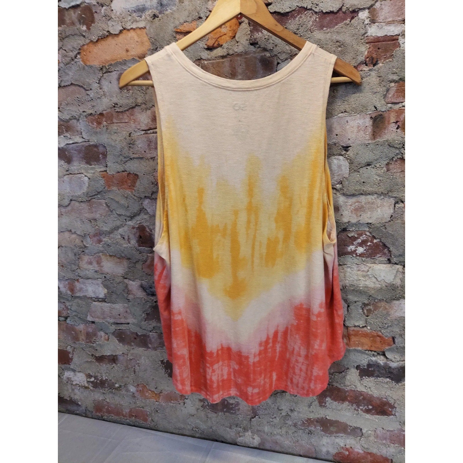 SO Womens The Favorite Tank Top 1X Multicolor Tie Dye Sleeveless Shirt