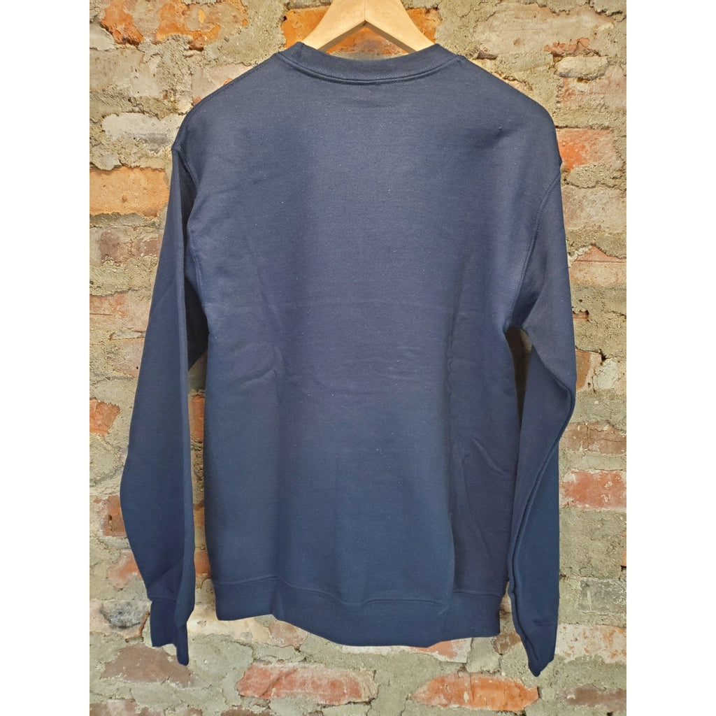 CAPALOT Mens Crewneck Sweatshirt S Small Navy Blue POLOG Goat Graphic