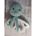 Plush Octopus Stuffed Animal Mint Green White Soft Corduroy Fluffy Toy Kids