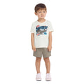 Converse Boys Sunfresh T-Shirt Fleece Short Set 2T Vintage Cargo Cream Khaki