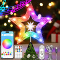 Christmas Tree Topper Star LED RGB Lights Remote App Control Music Sync