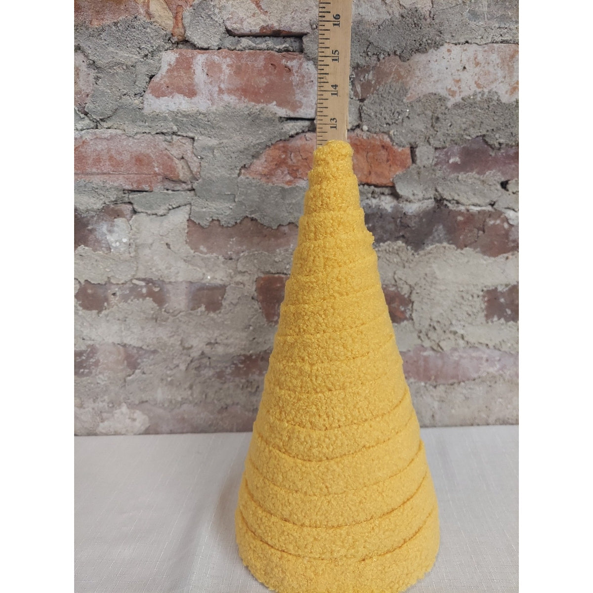Set 6 Yellow Gold Decorative Cones Party Decor Craft Supplies Assorted Sizes