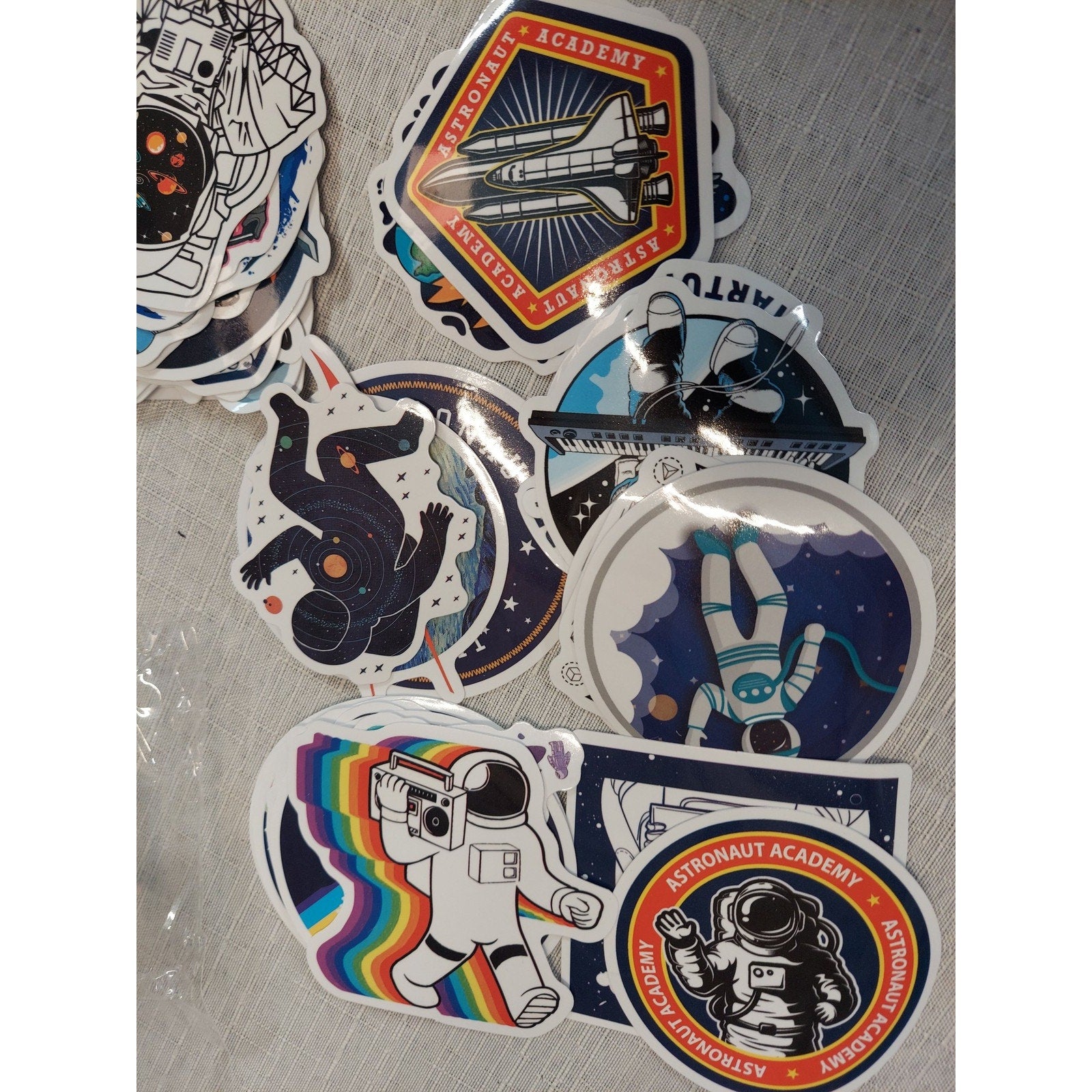 100pc Space Astronaut Sticker Pack Lot Galaxy Vinyl Decals Laptop Water Bottle
