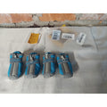 Puppy Street Dog Shoes Waterproof Anti Slip Zipper Set 4 Size 1 Blue Gray