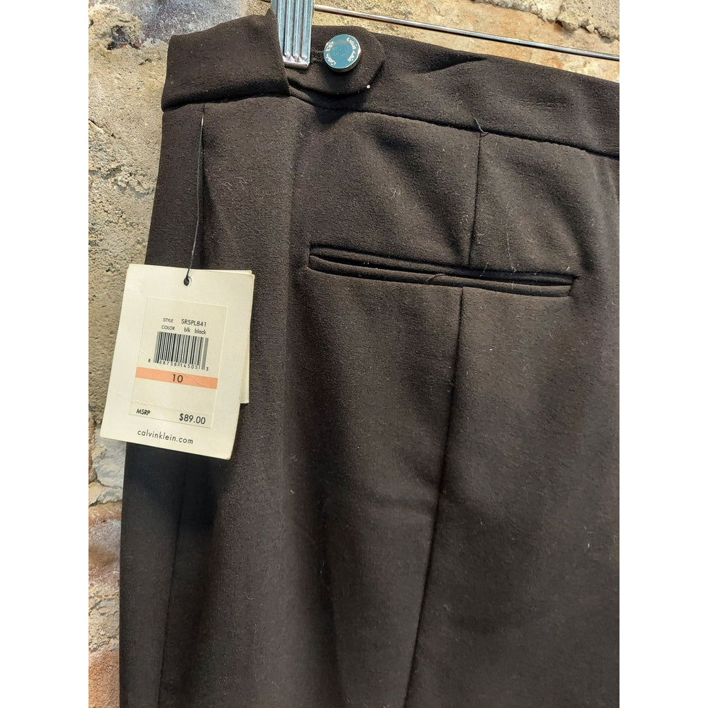 Calvin Klein Womens Pants Size 10 Black Highline Taper Leg Ankle NWT