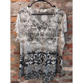 Terra & Sky Womens Short Sleeve T Shirt 1X 16W 18W Floral Paisley Mandala Print