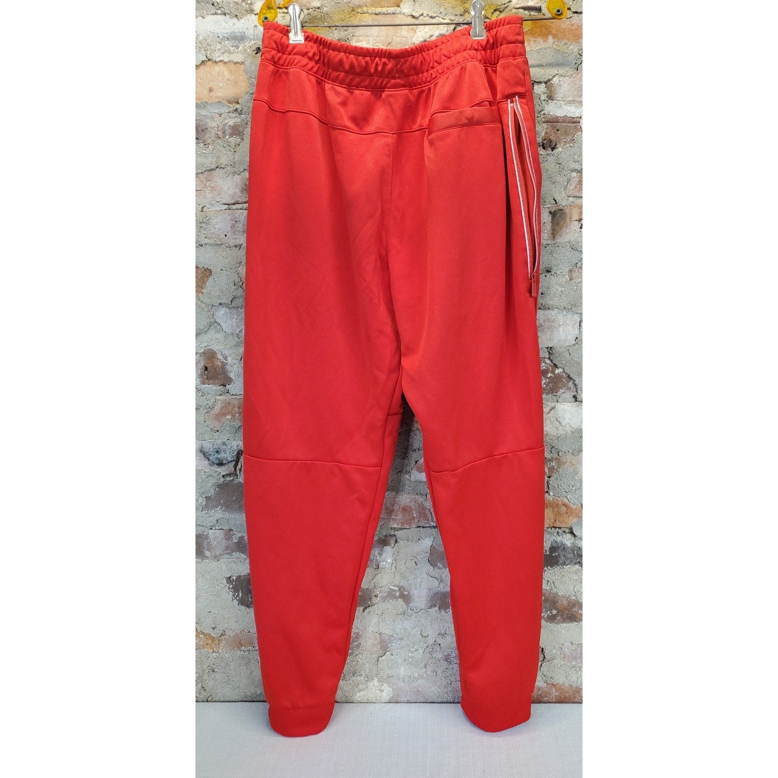Nike Mens Joggers XL Red Athletic Drawstring Cuffed Tapered Track Pants