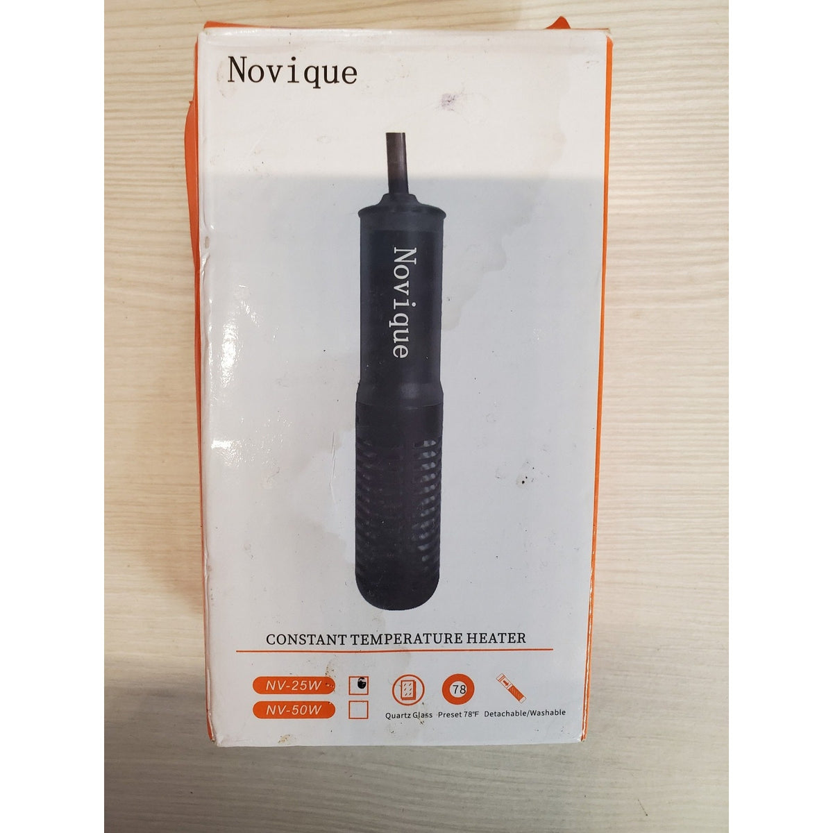 Novique 25W Aquarium Heater Submersible Constant Temp Preset 78F Mini Betta Fish