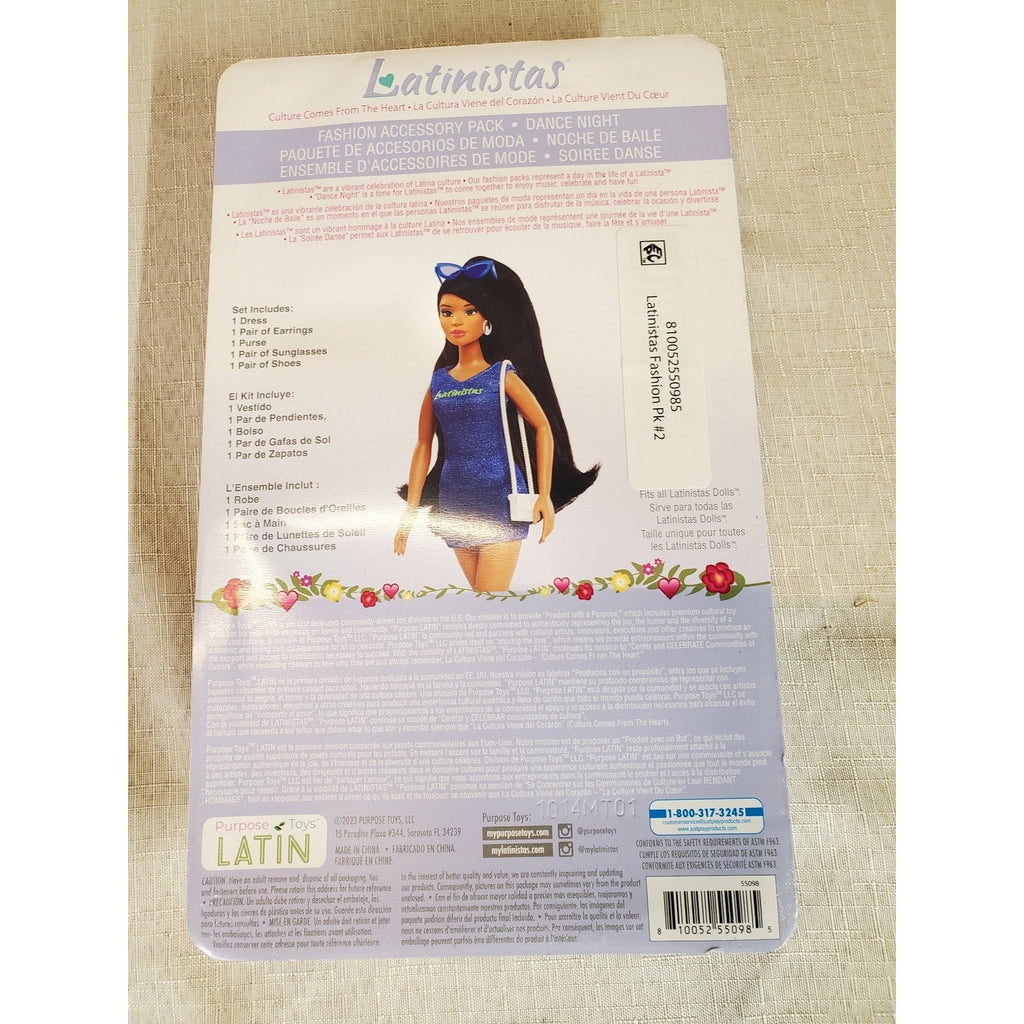 Latinistas Dance Night Fashion Accessory Pack 7 Pieces Doll Clothes Accessories