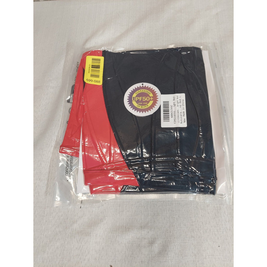 Nukuvara Swim Jammers Pool Trunks UV Protection UPF50+ UV Block Red Black L