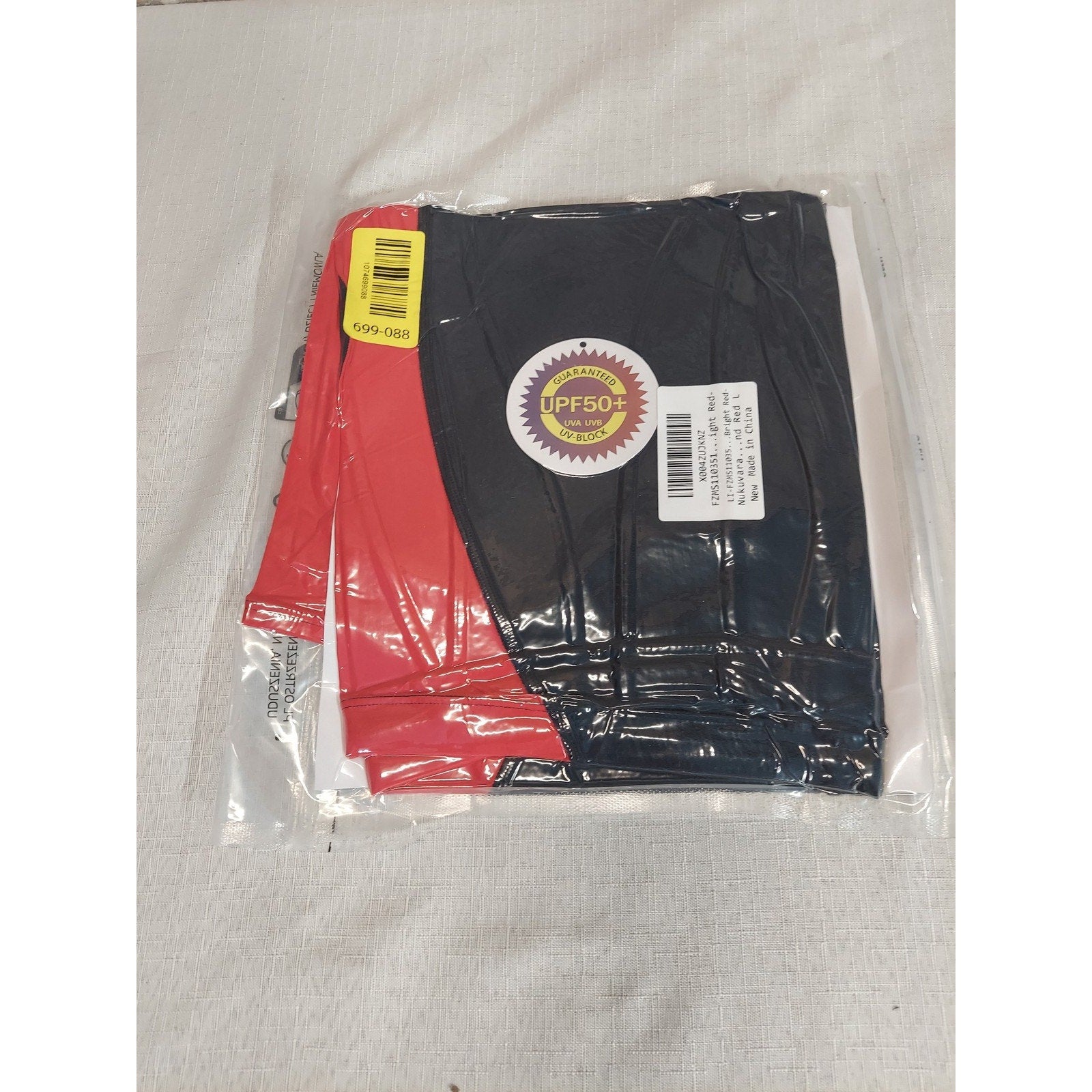 Nukuvara Swim Jammers Pool Trunks UV Protection UPF50+ UV Block Red Black L
