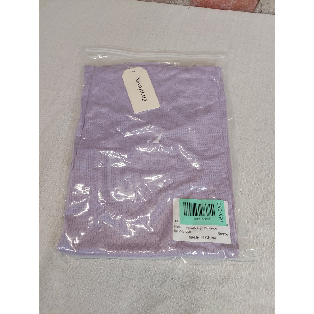 ZmnilewX Womens Romper XXL Light Purple Waffle Knit Sleeveless Spaghetti Strap