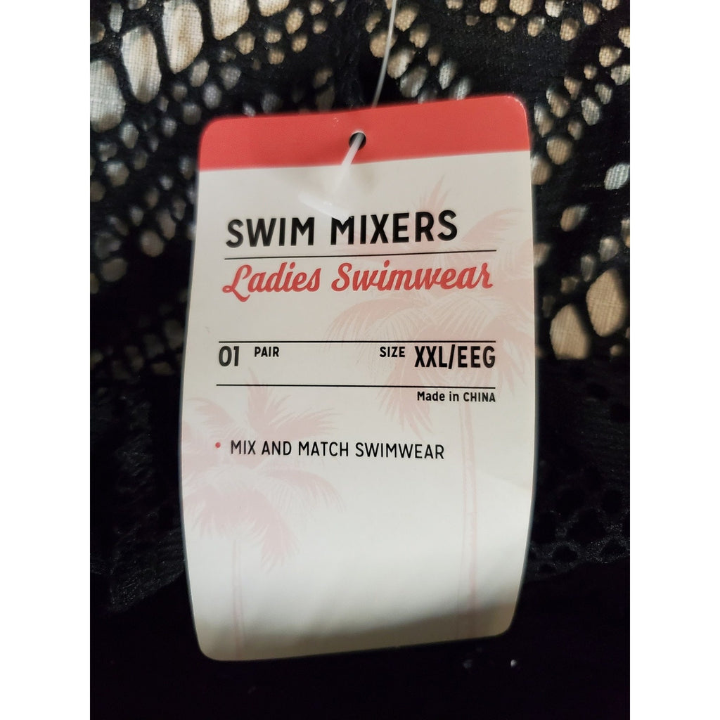 Swim Mixers Womens Swim Shorts Cover Up XXL Black Crochet Lace Beachwear