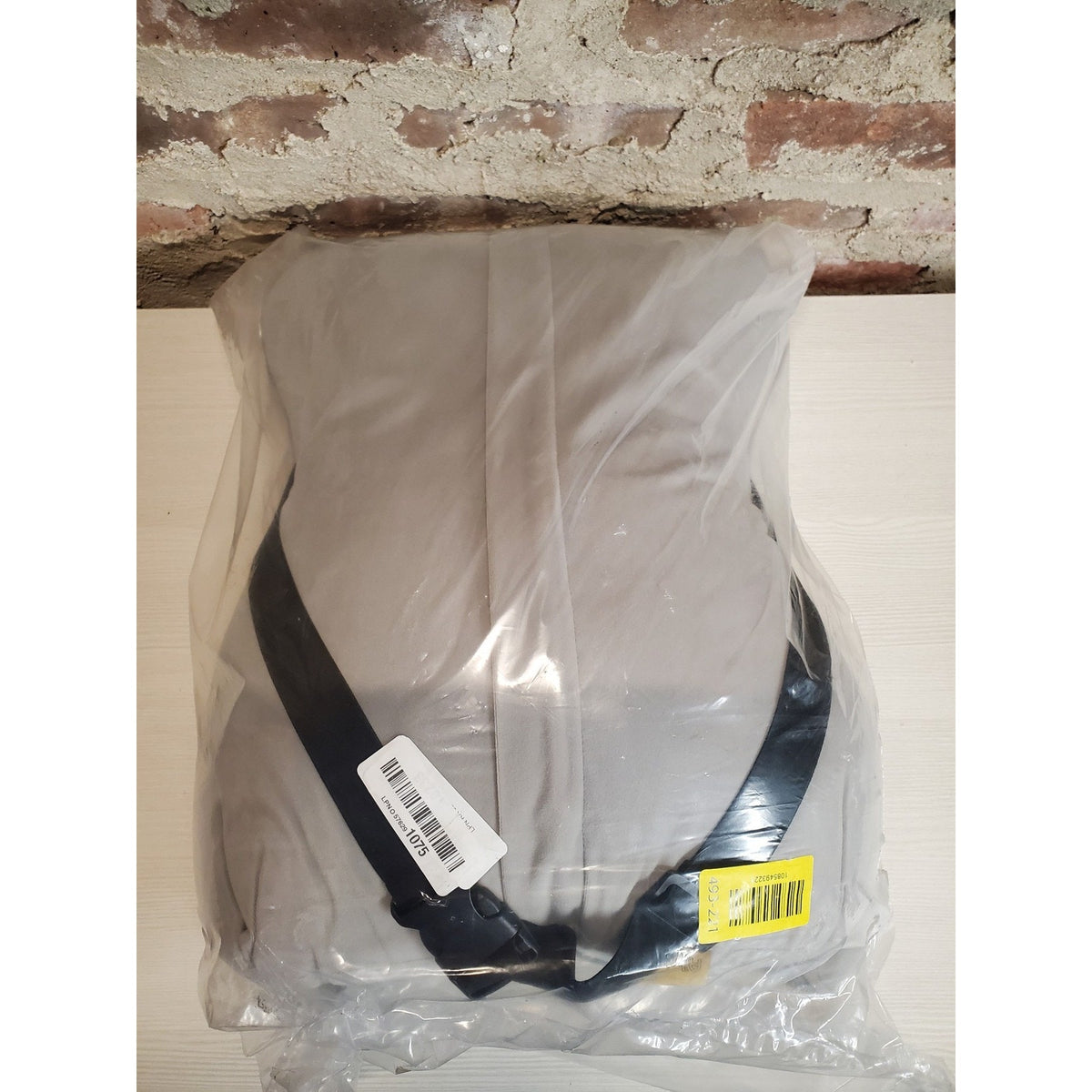 Lumbar Support Pillow Back Cushion Car Seat Office Chair Grey Adjustable Strap