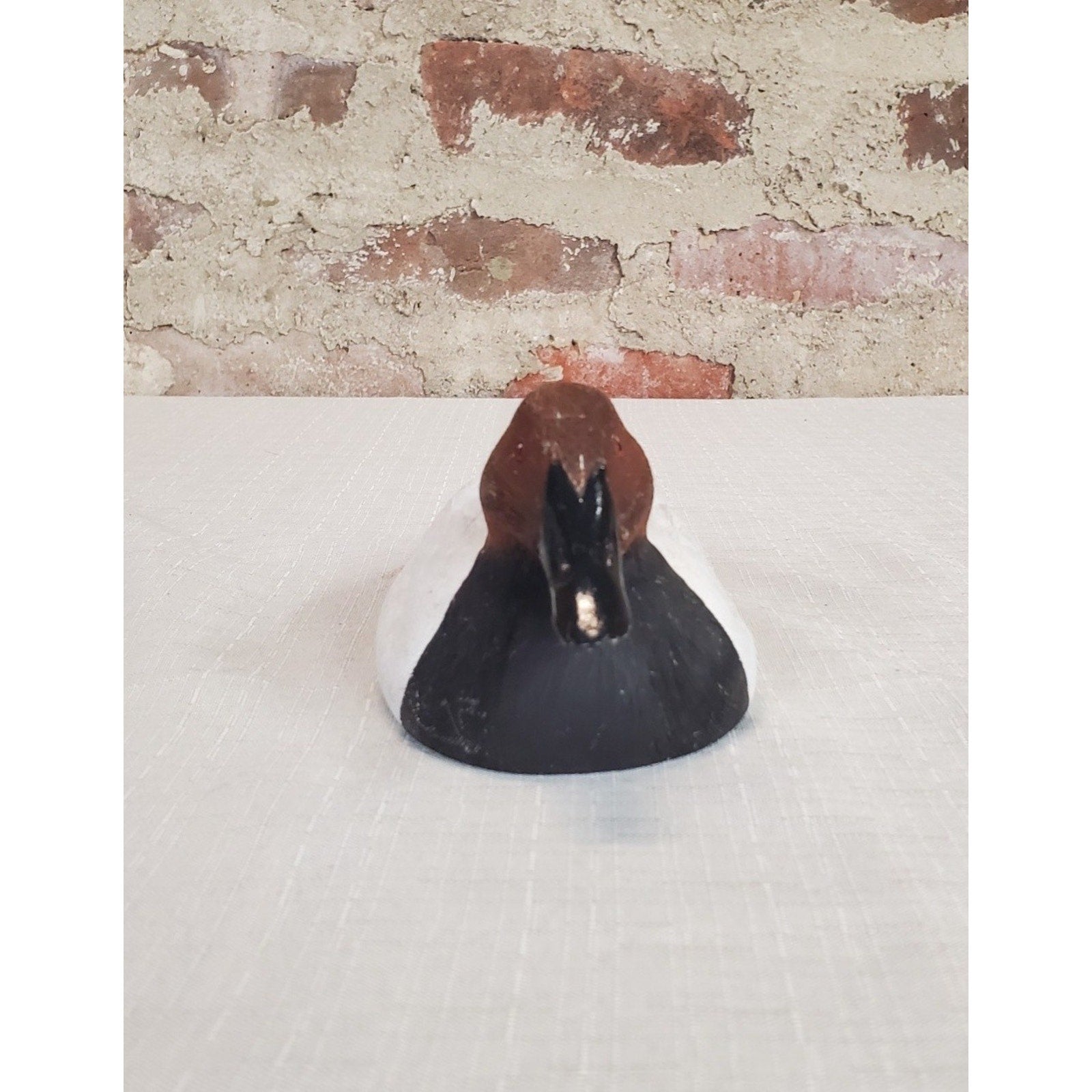 Canvasback Duck Decoy Hand Carved Wood Folk Art Hunting Rustic Decor
