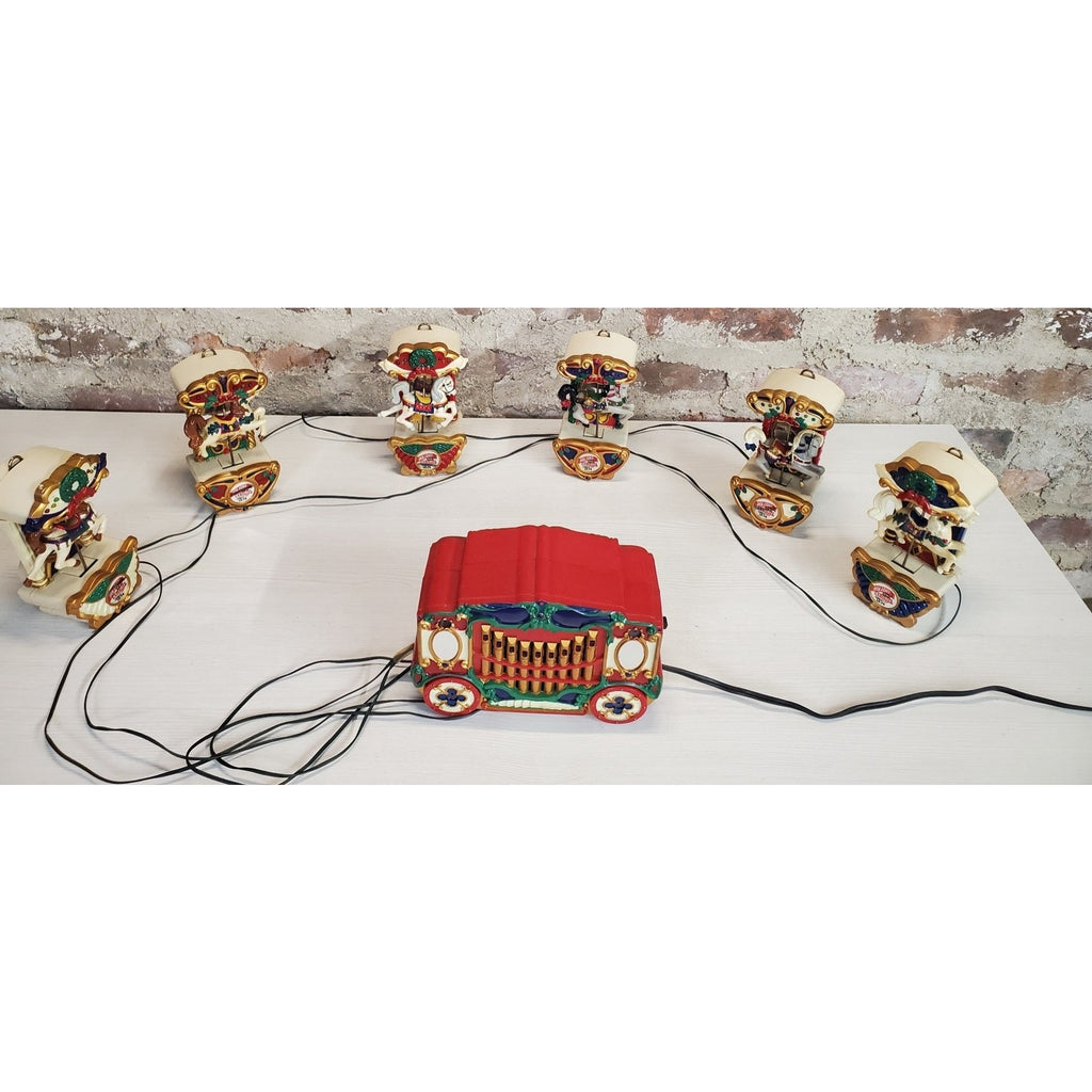 Mr Christmas Holiday Carousel Animated Musical Calliope Organ Horses Display Set