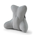 Lumbar Support Pillow Back Cushion Car Seat Office Chair Grey Adjustable Strap