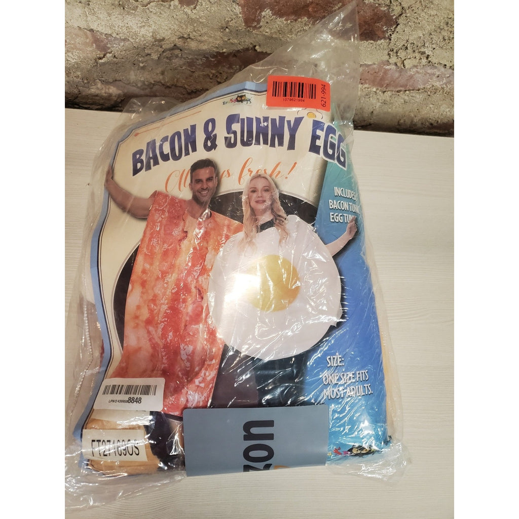 Bacon Sunny Egg Couples Costume Unisex Adult One Size Halloween Party Food