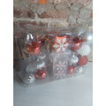 Wondershop Christmas Ornaments 50 Count Red Silver White Shatter Resistant Tree