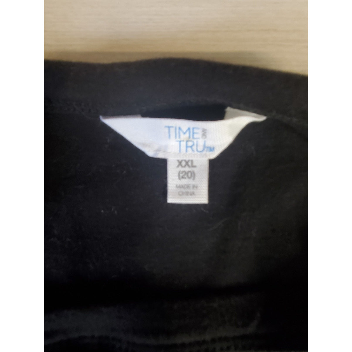 TIME & TRU Womens T Shirt Puff Sleeve Tiered Dress XXL 20 Black Pockets Casual